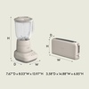 image:imageBELLA 10 speed Flip amp Store Countertop Blender  2 Slice Slim toaster Fitsanywhere Kitchenware Smart Toaster w 6 Shades Control amp Smoothie Blender w 48oz Capacity Pitcher Oatmilk