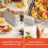 image:imageBELLA 10 x 20 in FoldnStore Dual Temp Griddle  2 Slice Slim toaster Fitsanywhere Kitchenware Slim Toaster w 6 Shades Control amp Griddle w EverGood Ceramic Nonstick Coating Oatmilk
