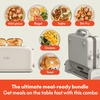 image:imageBELLA 10 x 20 in FoldnStore Dual Temp Griddle  2 Slice Slim toaster Fitsanywhere Kitchenware Slim Toaster w 6 Shades Control amp Griddle w EverGood Ceramic Nonstick Coating Oatmilk
