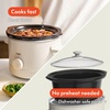 image:imageBELLA 15 Qt Slow Cooker  6 Qt Manual Slow Cooker with EverGood Ceramic Nonstick Coating 3 Temperature Setting Dishwasher Safe Stoneware Pot amp Tempered Glass Lid Tangle Free Cord Wrap Oatmilk