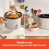 image:imageBELLA 15 Qt Slow Cooker  6 Qt Programmable Slow Cooker EverGood Ceramic Nonstick Coating Adjustable Temperature Dishwasher Safe Stoneware Pot amp Tempered Glass Lid Cool Touch Handles Oatmilk