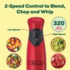 image:imageBELLA 2Speed Hand Immersion Blender with Whisk Attachment 250 Watt Red Immersion Blender with Dishwasher Safe Whisk amp Blending Attachments for Food Prep 14460Red