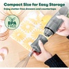image:imageBELLA 2Speed Hand Immersion Blender with Whisk Attachment 250 Watt Red Immersion Blender with Dishwasher Safe Whisk amp Blending Attachments for Food Prep 14460Gray