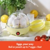 image:imageBELLA Egg Cooker Rapid Boiler amp Poacher Meal Prep Essential Family Sized Meals Make Up To 7 Large Boiled Eggs Dishwasher Safe Lid with CoolTouch Handles Poaching Tray Included BlackYellow