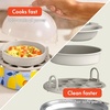 image:imageBELLA Egg Cooker Rapid Boiler amp Poacher Meal Prep Essential Family Sized Meals Make Up To 7 Large Boiled Eggs Dishwasher Safe Lid with CoolTouch Handles Poaching Tray Included BlackBlue Lemon Drop