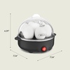 image:imageBELLA Egg Cooker Rapid Boiler amp Poacher Meal Prep Essential Family Sized Meals Make Up To 7 Large Boiled Eggs Dishwasher Safe Lid with CoolTouch Handles Poaching Tray Included BlackBlack