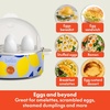 image:imageBELLA Egg Cooker Rapid Boiler amp Poacher Meal Prep Essential Family Sized Meals Make Up To 7 Large Boiled Eggs Dishwasher Safe Lid with CoolTouch Handles Poaching Tray Included BlackBlue Lemon Drop