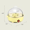 image:imageBELLA Egg Cooker Rapid Boiler amp Poacher Meal Prep Essential Family Sized Meals Make Up To 7 Large Boiled Eggs Dishwasher Safe Lid with CoolTouch Handles Poaching Tray Included BlackYellow