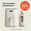 image:imageBELLA Slim 2 Slice Toaster  4Qt Slim Air Fryer Fitsanywhere Kitchenware Small Air Fryer w 6 Preset Cooking Options and Slim Toaster w 6 Shades Control Oatmilk
