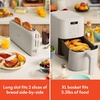 image:imageBELLA Slim 2 Slice Toaster  4Qt Slim Air Fryer Fitsanywhere Kitchenware Small Air Fryer w 6 Preset Cooking Options and Slim Toaster w 6 Shades Control Oatmilk