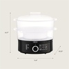 image:imageBELLA Two Tier Food Steamer with Stackable Baskets amp Removable Base for Fast Simultaneous Cooking  Auto Shutoff amp Boil Dry Protection 74 QT Black