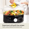 image:imageBELLA Two Tier Food Steamer with Stackable Baskets amp Removable Base for Fast Simultaneous Cooking  Auto Shutoff amp Boil Dry Protection 74 QT Black