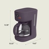 image:imageBella 12Cup Programmable Coffee Maker Auto Shutoff 900WPlum