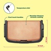 image:imagebella 10x16 Ceramic NonToxic Nonstick Griddle CopperBlack