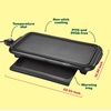 image:imagebella 10x18 Electric Griddle NonToxic with Warming Tray CopperBlack10 x 18