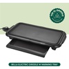 image:imagebella 10x18 Electric Griddle NonToxic with Warming Tray CopperBlack10 x 18