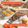 image:imagebella 10x20 Fold and Store Griddle NonToxic Ceramic Coating OatmilkOatmilk