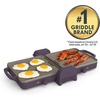 image:imagebella 10x20 Fold and Store Griddle NonToxic Ceramic Coating OatmilkPlum