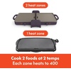 image:imagebella 10x20 Fold and Store Griddle NonToxic Ceramic Coating OatmilkPlum