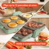 image:imagebella 10x20 Fold and Store Griddle NonToxic Ceramic Coating OatmilkSeaglass