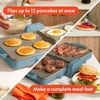 image:imagebella 10x20 Fold and Store Griddle NonToxic Ceramic Coating OatmilkSurf