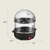 image:imagebella 14Egg Capacity Cooker amp Steamer Double Stack 360 Watt OatmilkBlack