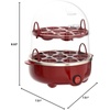 image:imagebella 14Egg Capacity Cooker amp Steamer Double Stack 360 Watt OatmilkRed