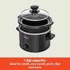 image:imagebella 15qt Manual NonToxic Slow Cooker with 3 Heat Settings BlackBlack