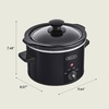 image:imagebella 15qt Manual NonToxic Slow Cooker with 3 Heat Settings BlackBlack