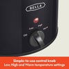 image:imagebella 15qt Manual NonToxic Slow Cooker with 3 Heat Settings BlackBlack