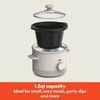 image:imagebella 15qt Manual NonToxic Slow Cooker with 3 Heat Settings BlackOatmilk