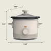 image:imagebella 15qt Manual NonToxic Slow Cooker with 3 Heat Settings BlackOatmilk