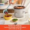 image:imagebella 15qt Manual NonToxic Slow Cooker with 3 Heat Settings BlackOatmilk