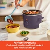 image:imagebella 15qt Manual NonToxic Slow Cooker with 3 Heat Settings BlackPlum