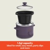 image:imagebella 15qt Manual NonToxic Slow Cooker with 3 Heat Settings BlackPlum