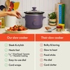image:imagebella 15qt Manual NonToxic Slow Cooker with 3 Heat Settings BlackPlum