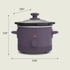 image:imagebella 15qt Manual NonToxic Slow Cooker with 3 Heat Settings BlackPlum