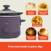 image:imagebella 15qt Manual NonToxic Slow Cooker with 3 Heat Settings BlackPlum