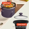 image:imagebella 15qt Manual NonToxic Slow Cooker with 3 Heat Settings BlackPlum