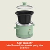 image:imagebella 15qt Manual NonToxic Slow Cooker with 3 Heat Settings BlackSeaglass