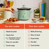image:imagebella 15qt Manual NonToxic Slow Cooker with 3 Heat Settings BlackSeaglass