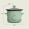 image:imagebella 15qt Manual NonToxic Slow Cooker with 3 Heat Settings BlackSeaglass