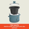 image:imagebella 15qt Manual NonToxic Slow Cooker with 3 Heat Settings BlackSurf