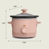 image:imagebella 15qt Manual NonToxic Slow Cooker with 3 Heat Settings Blossom