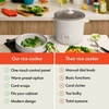 image:imagebella 16Cup Rice Cooker and Steamer OatmilkOatmilk