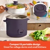 image:imagebella 16Cup Rice Cooker and Steamer OatmilkPlum
