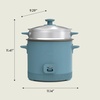 image:imagebella 16Cup Rice Cooker and Steamer OatmilkSurf
