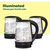 image:imagebella 17 Liter Glass Electric Kettle Quickly Boil 7cups of water BlackBlack  Pink