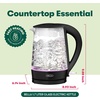 image:imagebella 17 Liter Glass Electric Kettle Quickly Boil 7cups of water BlackBlack  Pink