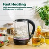 image:imagebella 17 Liter Glass Electric Kettle Quickly Boil 7cups of water BlackBlack  Pink